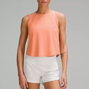Sz 10 Lululemon Sculpt Cropped tank coral kiss orange